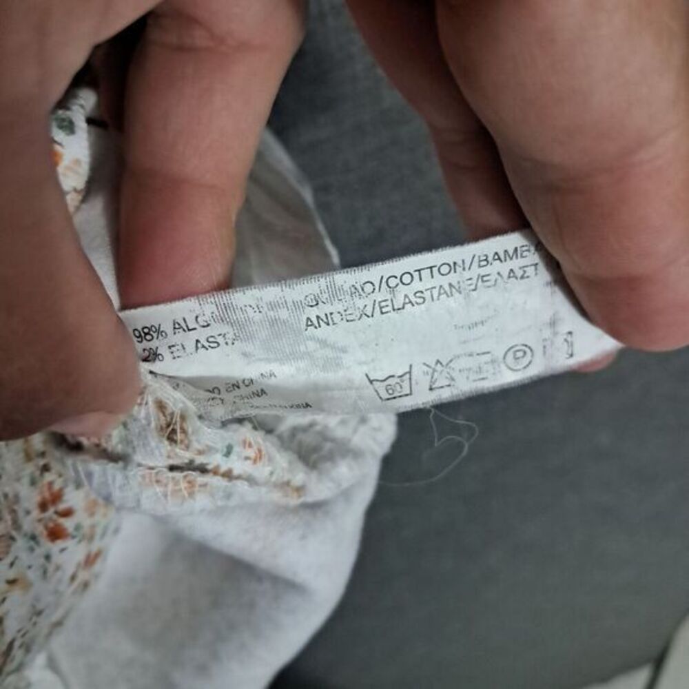 Blanco Denim Dress‎ Womens Large Dixie Floral Cream Pockets Stretch Spain Sporty - Picture 11 of 13